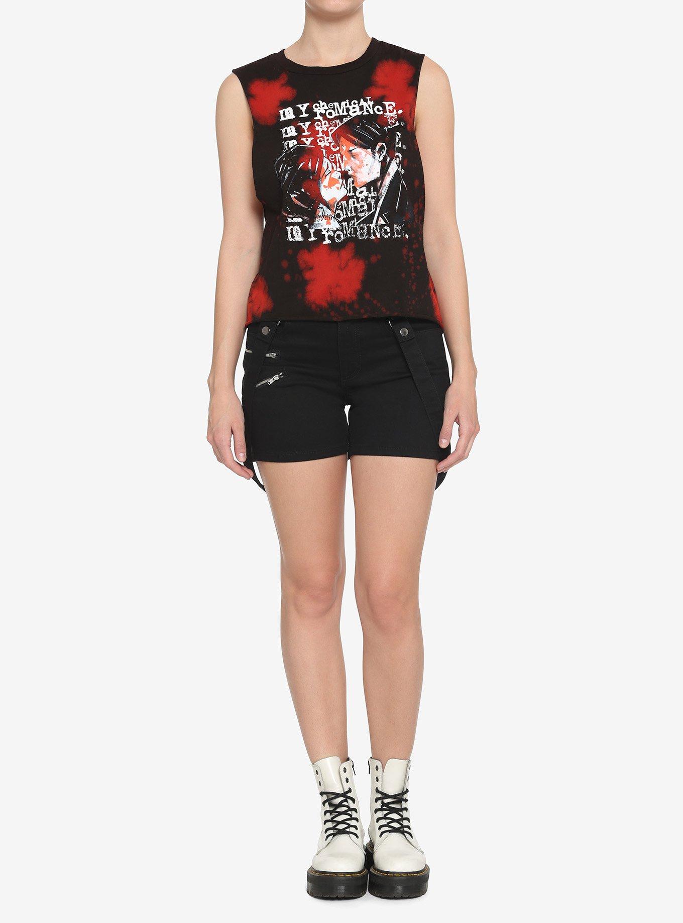 My Chemical Romance Three Cheers Tie-Dye Girls Crop Muscle Tank Top, MULTI, alternate
