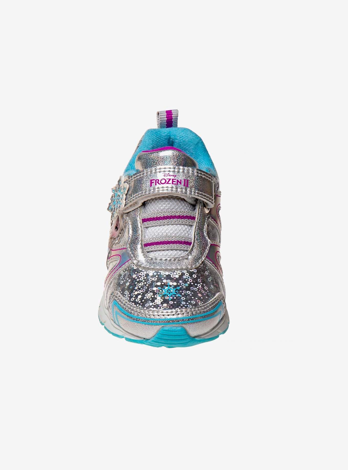 Disney Frozen II Girls Hook and Loop Sneaker, SILVER, alternate