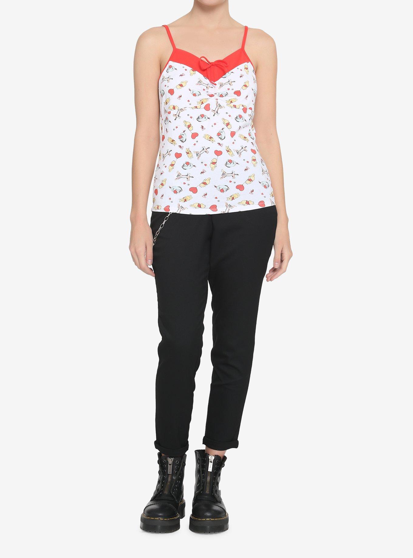 Her Universe Disney Winnie The Pooh Hearts Strappy Tank Top, MULTI, alternate