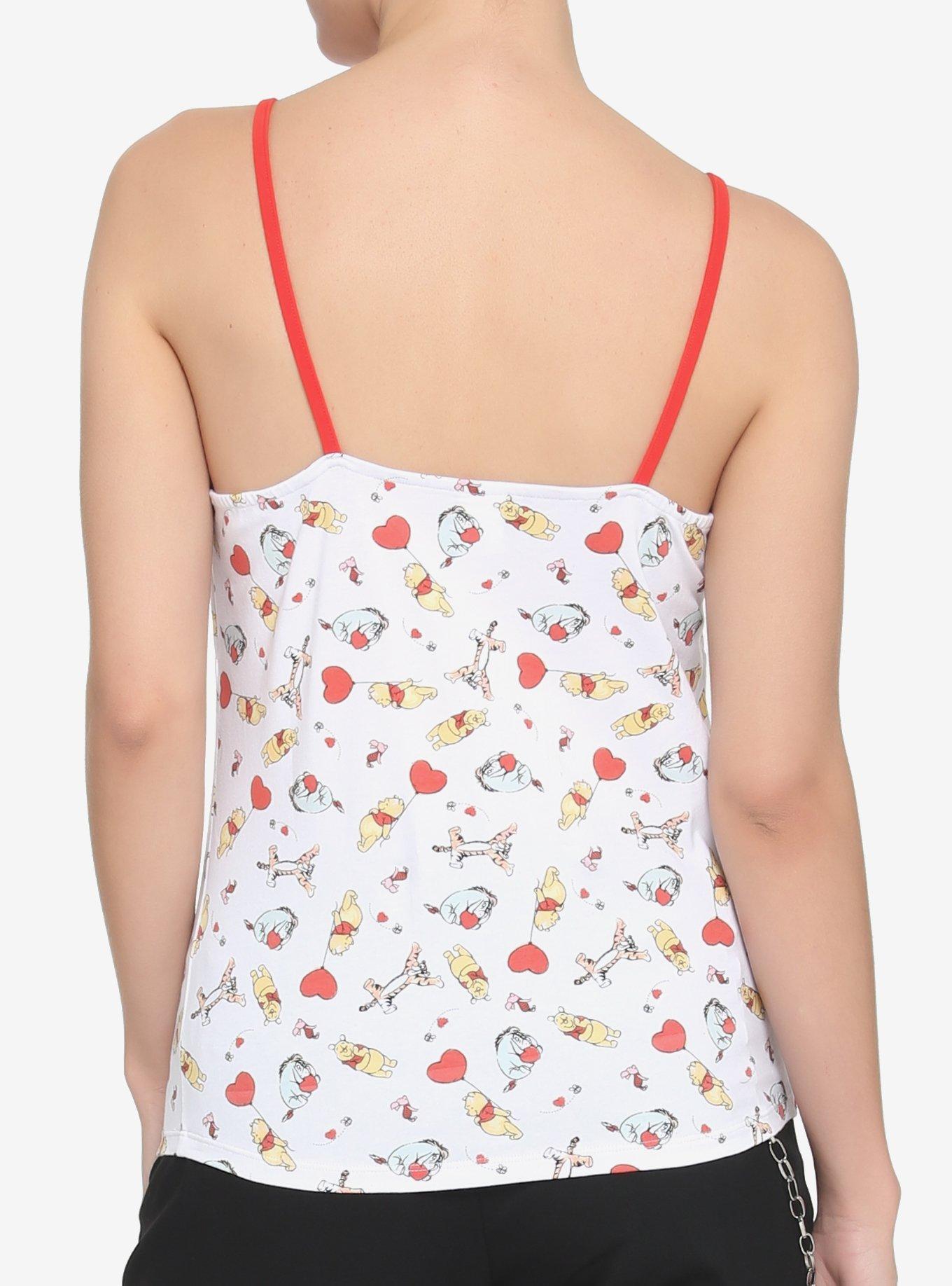 Her Universe Disney Winnie The Pooh Hearts Strappy Tank Top, MULTI, alternate