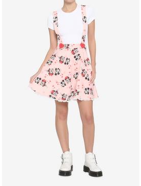 Her Universe Disney Mickey Mouse & Minnie Mouse Hearts Suspender Skirt, , hi-res