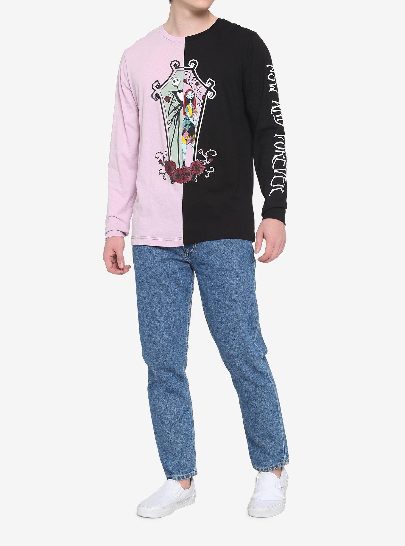 Our Universe The Nightmare Before Christmas Jack & Sally Split Long-Sleeve T-Shirt, MULTI, alternate