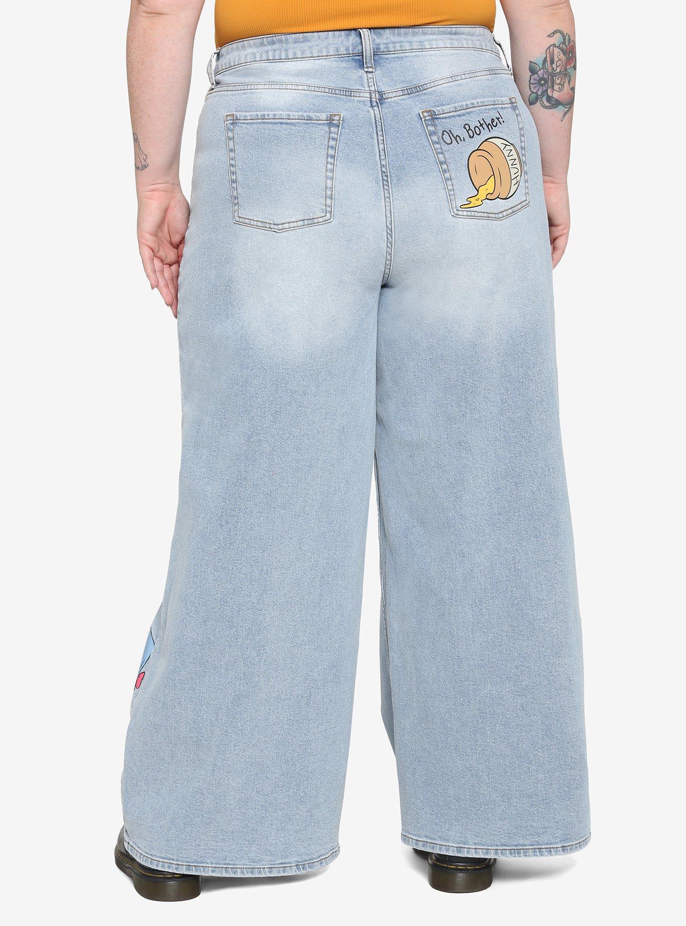 Disney Winnie The Pooh Characters Straight Leg Jeans Plus Size, MULTI, alternate