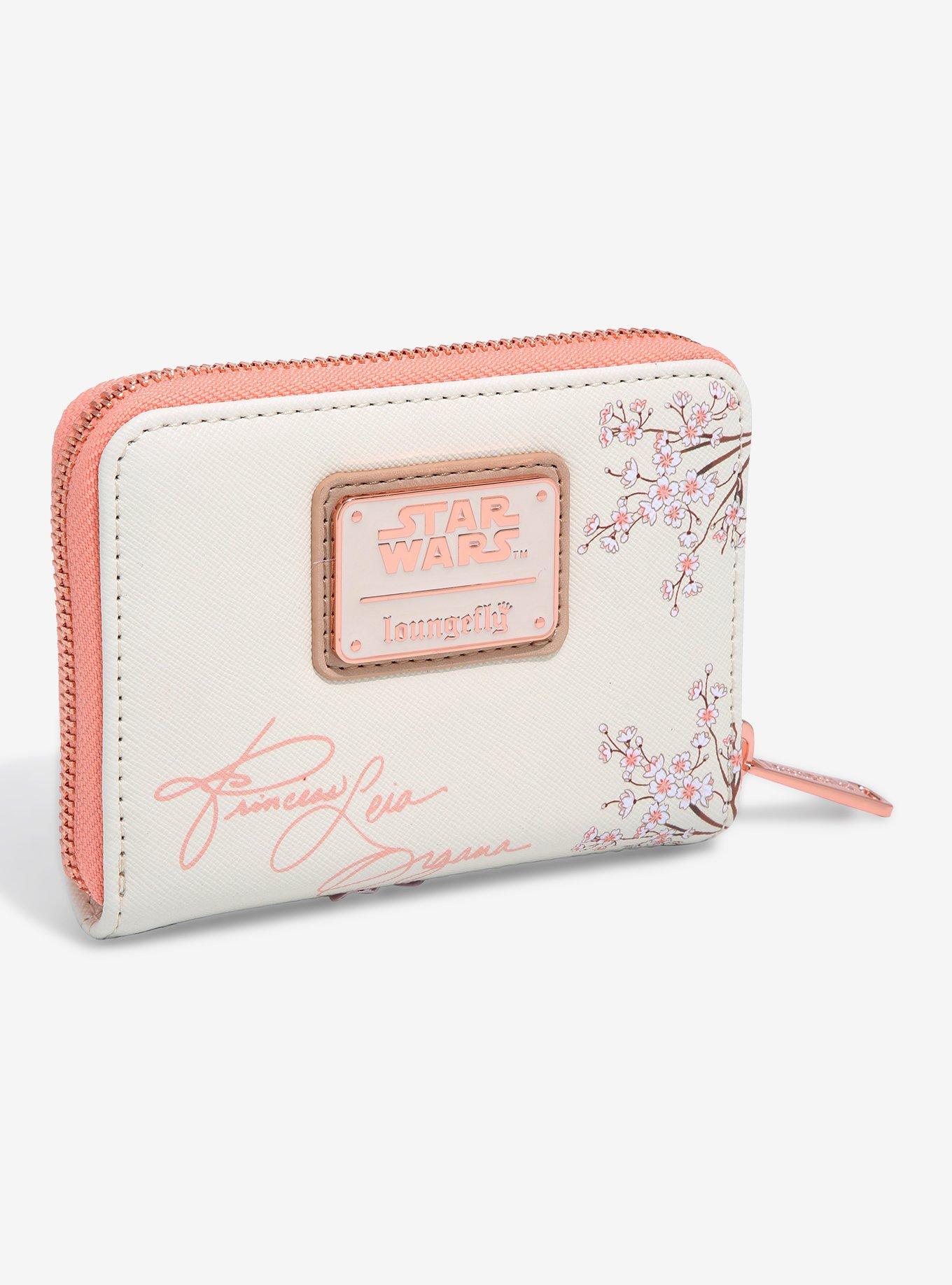 Loungefly Star Wars Princess Leia Floral Small Zip Wallet - BoxLunch Exclusive, , hi-res