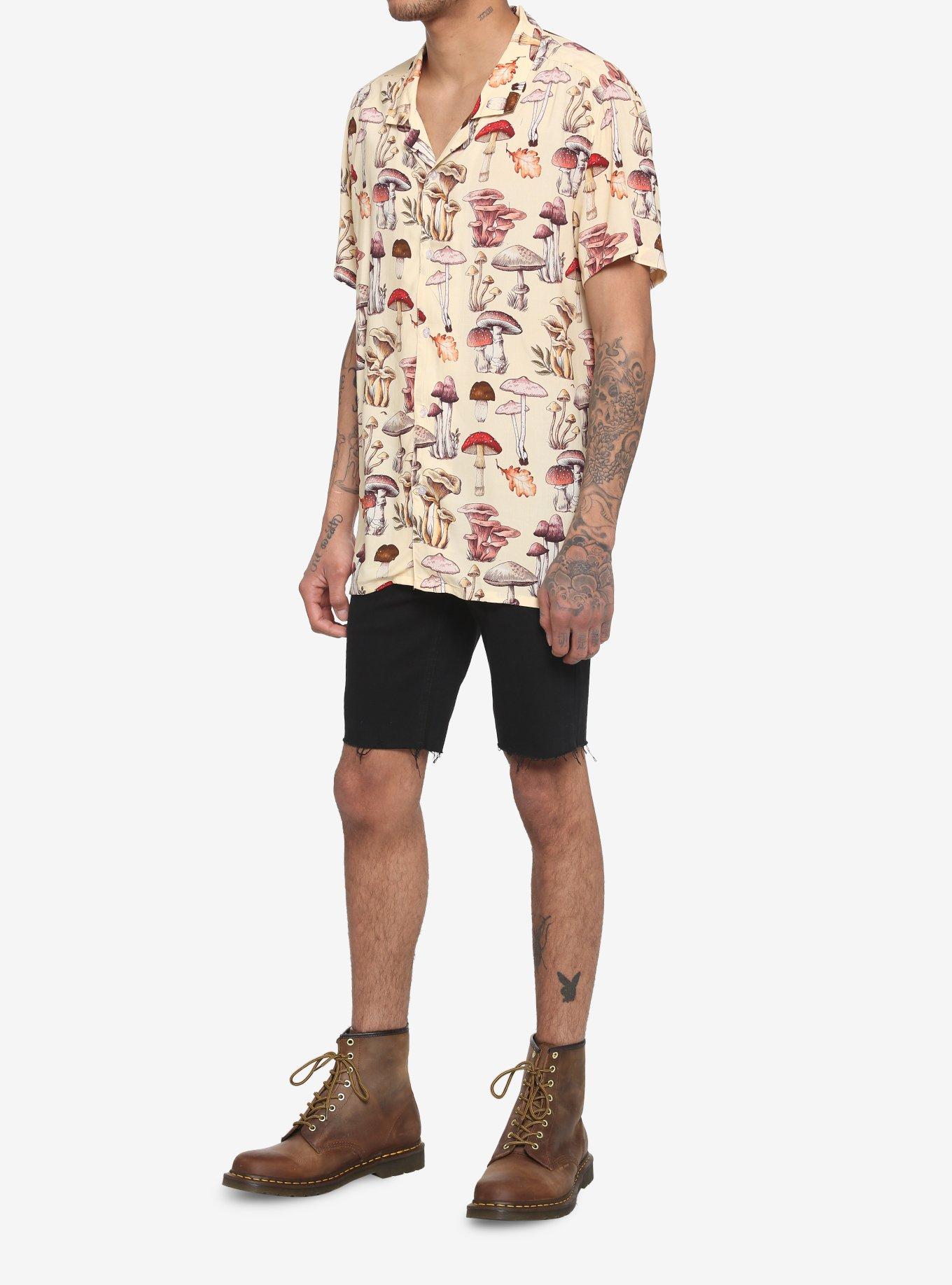 Mushroom Woven Button-Up, SAND, alternate