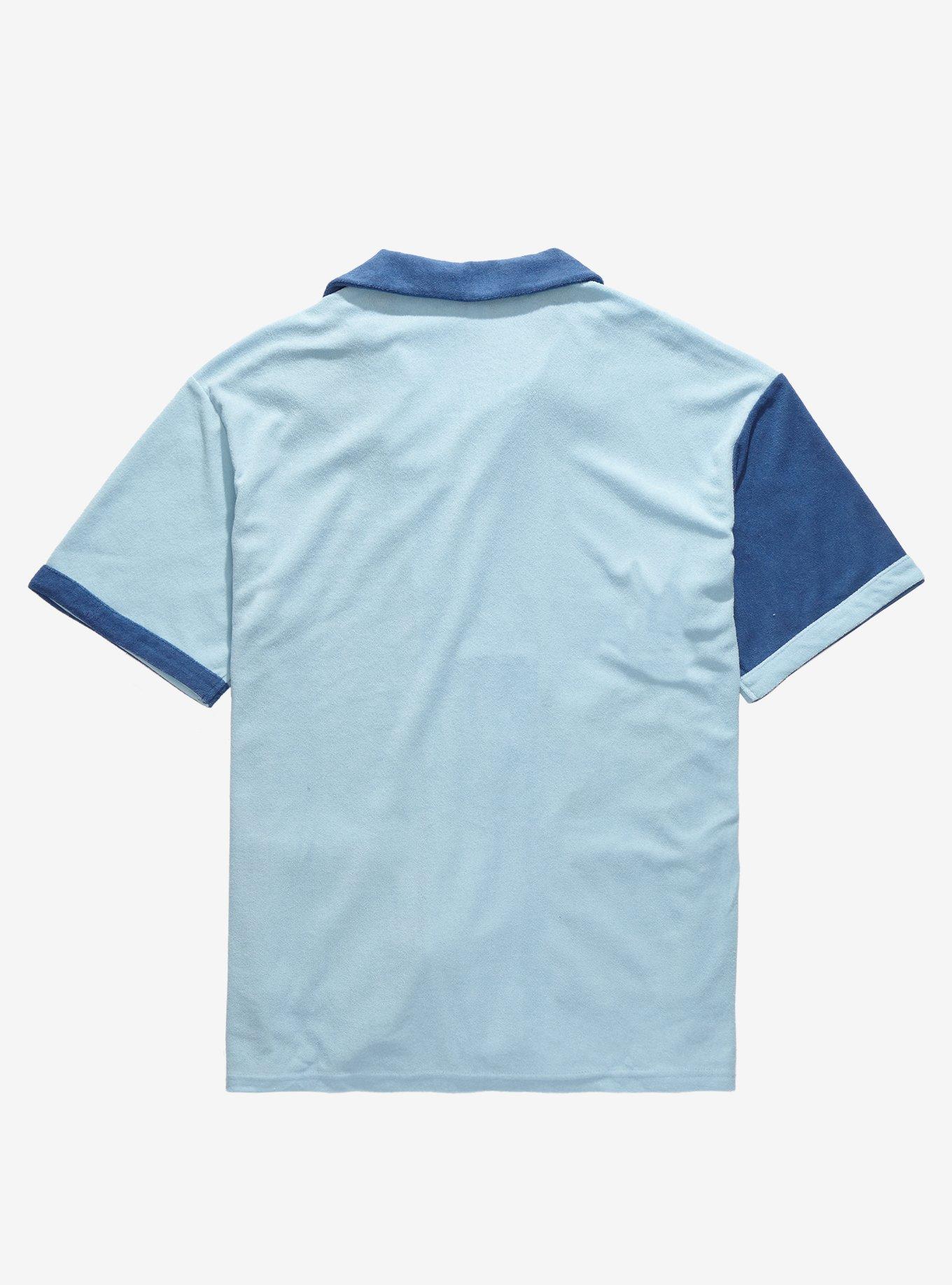 Disney Lilo & Stitch Kauai Hawaii Color Blocked Terry Cloth Button-Up - BoxLunch Exclusive, LIGHT BLUE, alternate