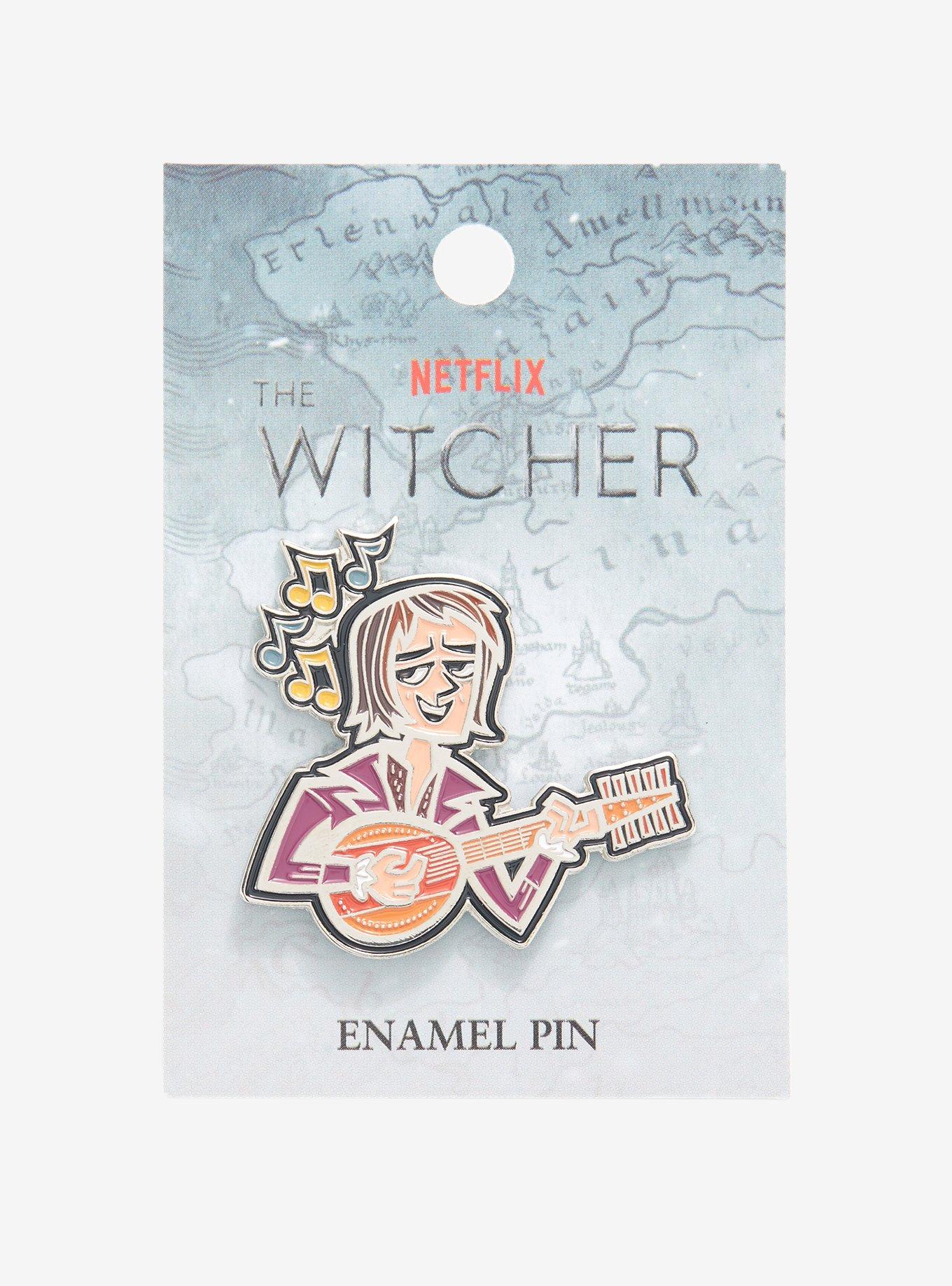 The Witcher Jaskier & Guitar Stylized Enamel Pin - BoxLunch Exclusive, , alternate