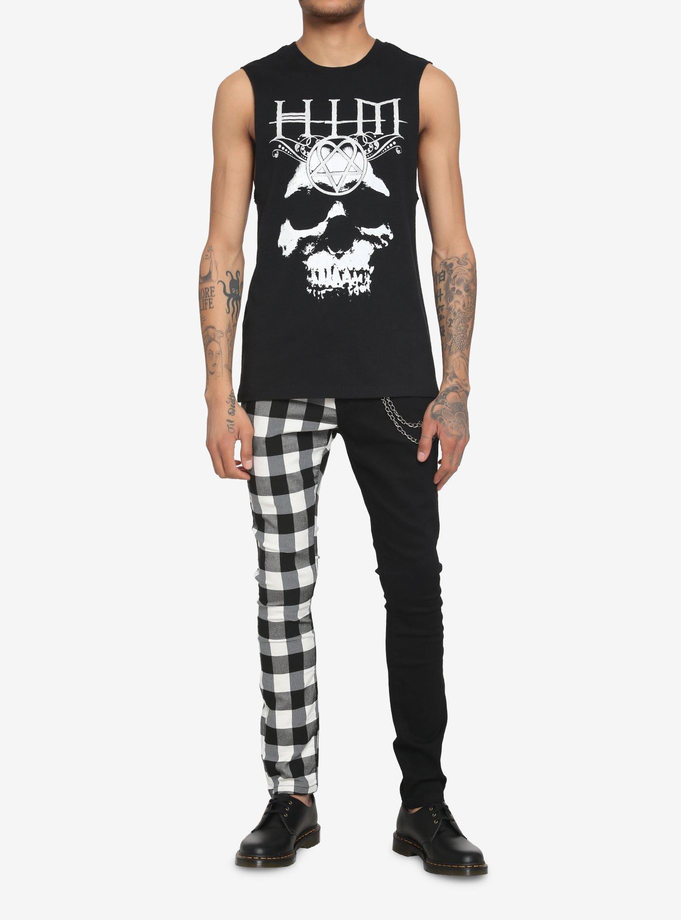 HIM Skull Muscle Tank Top, BLACK, alternate