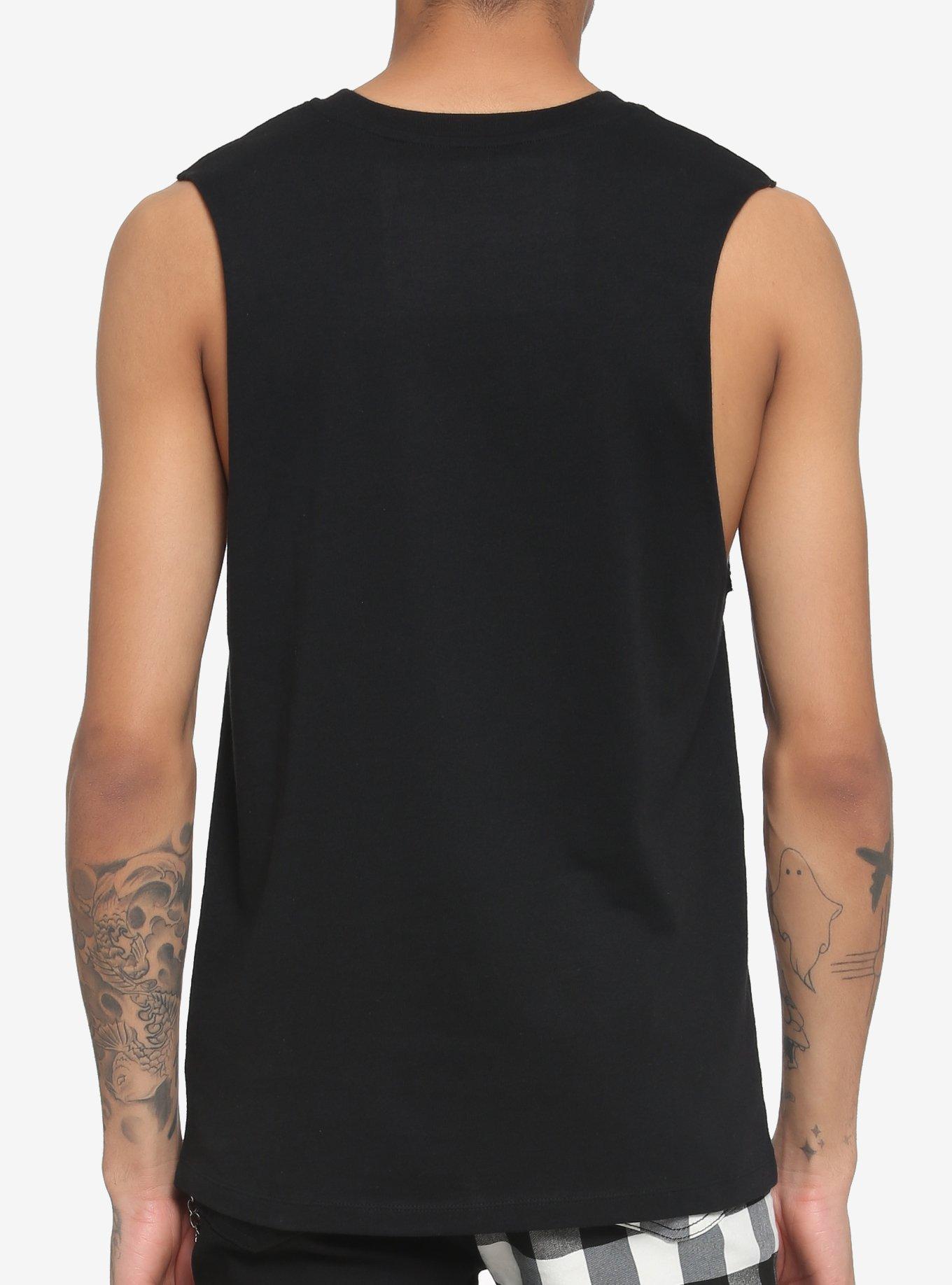 HIM Skull Muscle Tank Top, BLACK, alternate