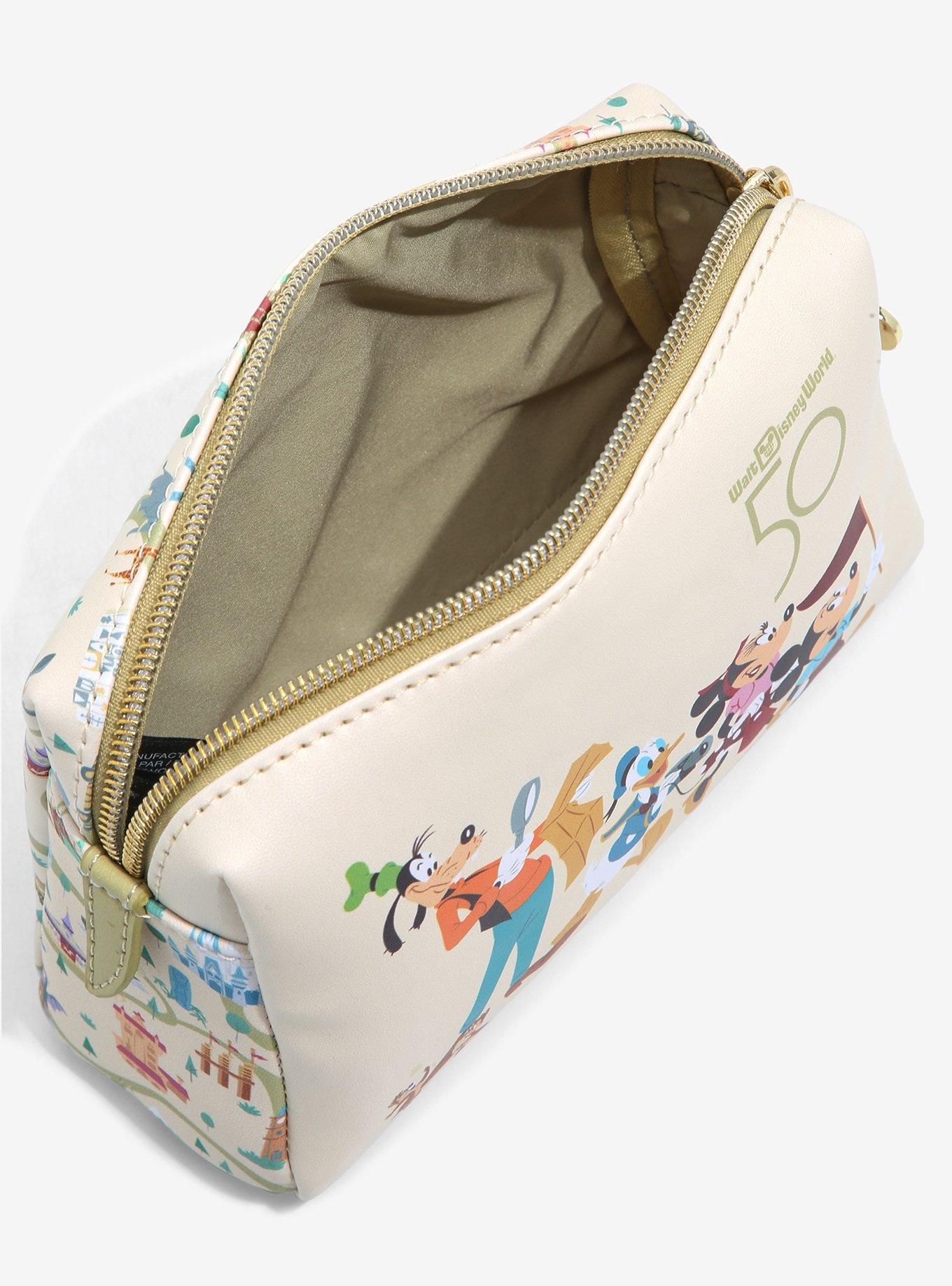Disney Walt Disney World 50th Anniversary Mickey Mouse & Friends Attractions Cosmetic Bag - BoxLunch Exclusive, , alternate