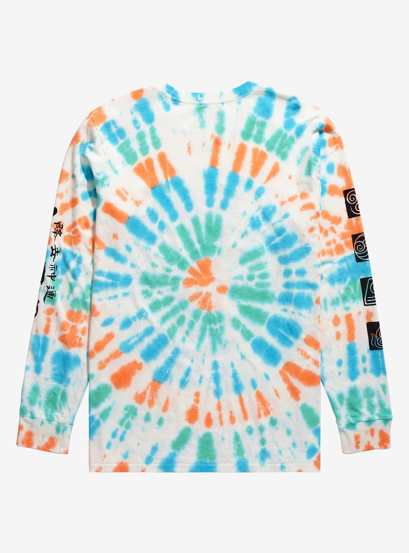 Avatar: The Last Airbender Four Nations Long Sleeve Tie-Dye T-Shirt - BoxLunch Exclusive, TIE DYE, alternate