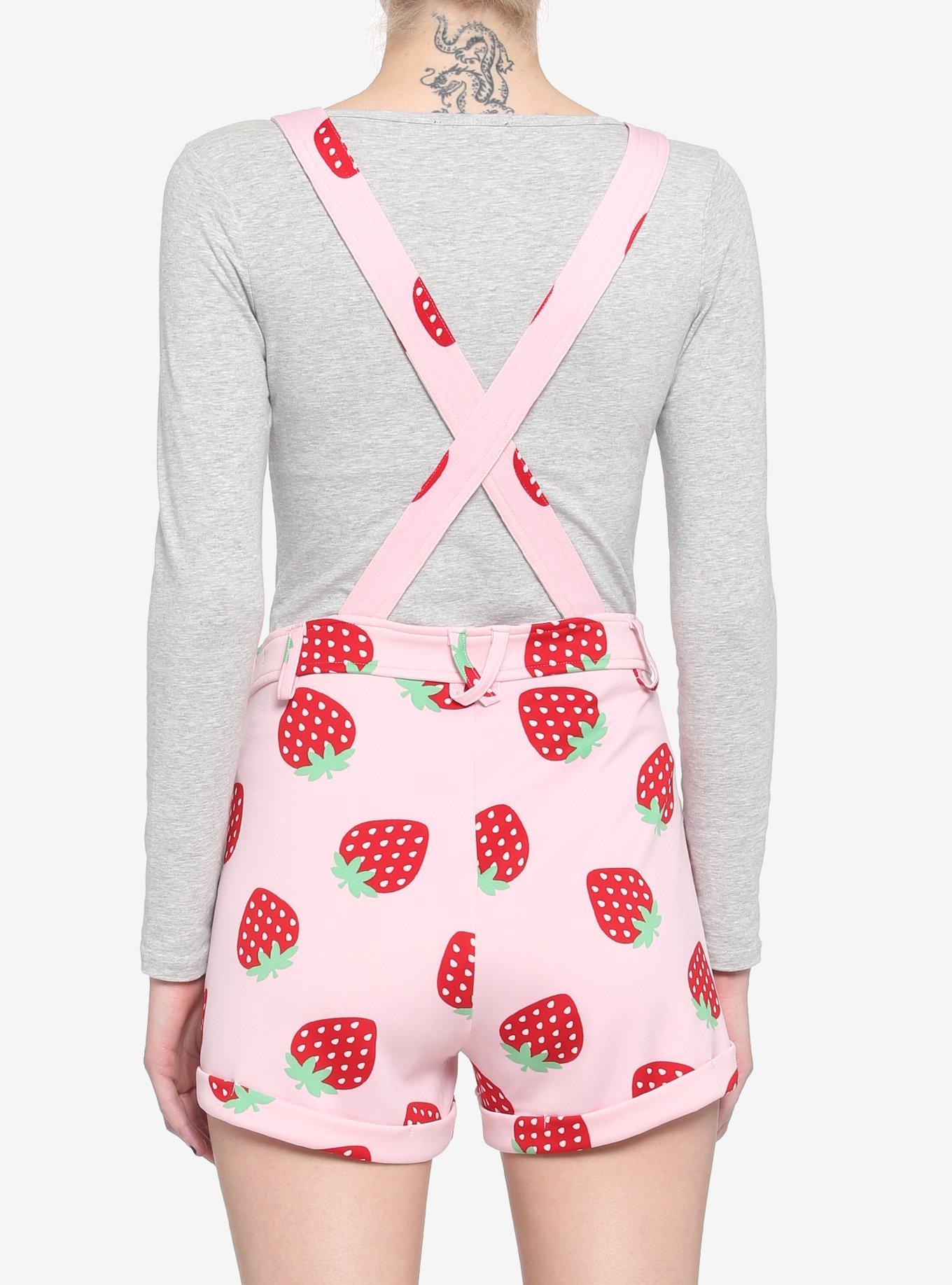 Strawberry Shortalls, PINK, alternate