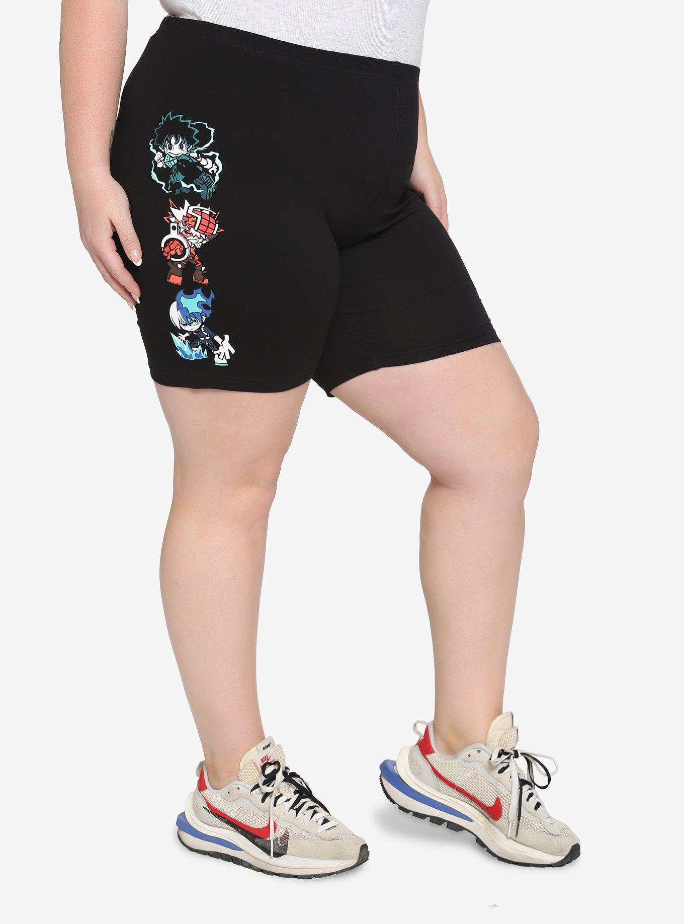 My Hero Academia Chibi Trio Bike Shorts Plus Size, MULTI, alternate