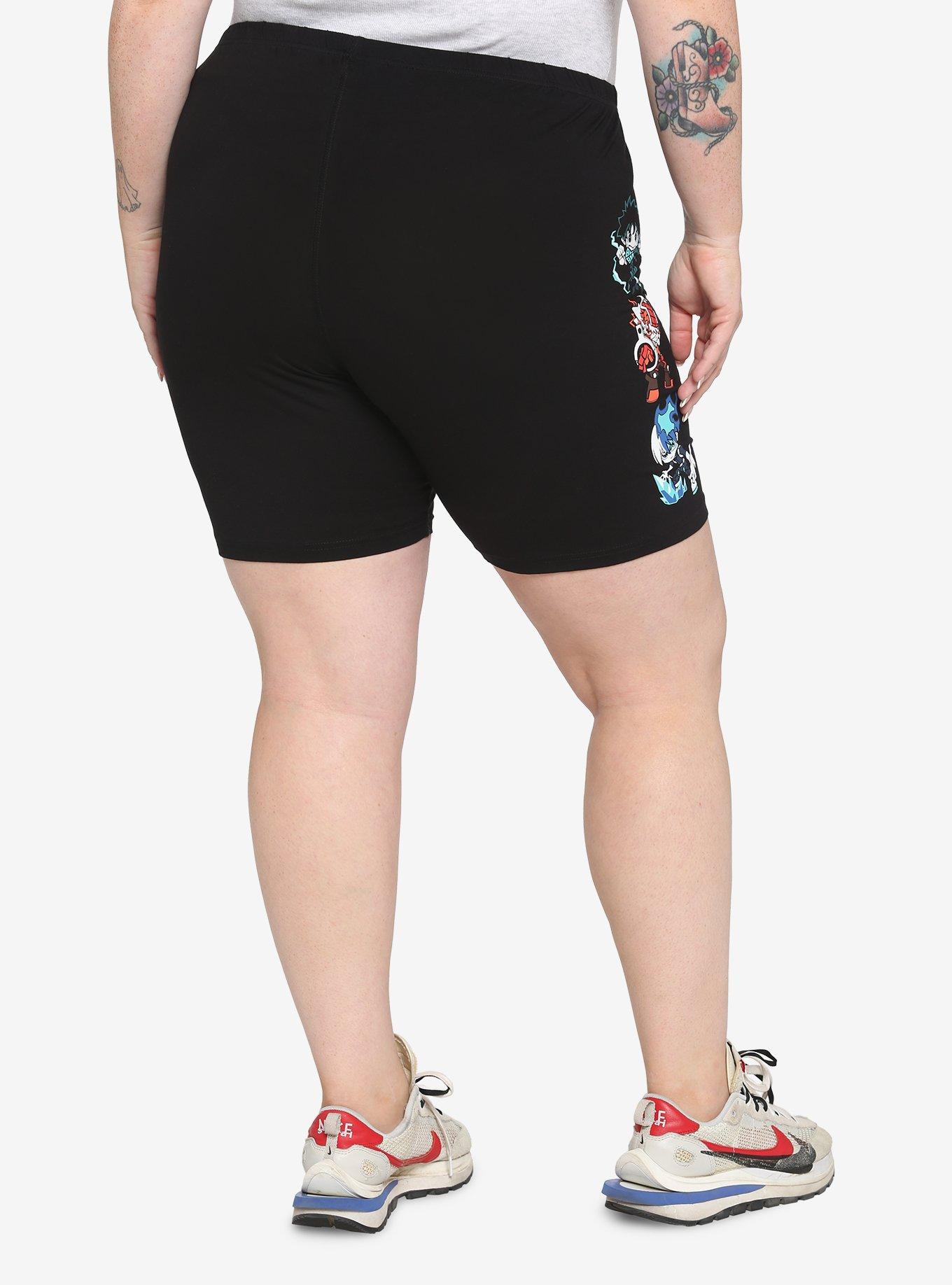 My Hero Academia Chibi Trio Bike Shorts Plus Size, MULTI, alternate