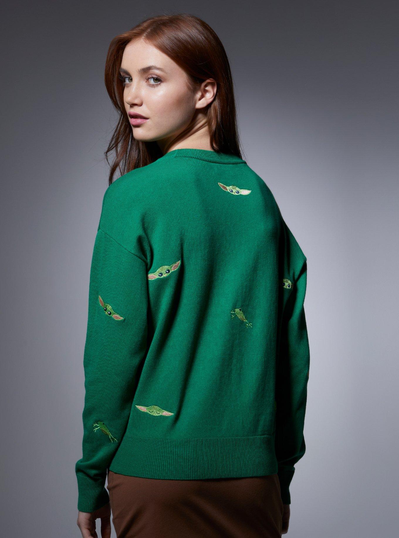 Her Universe Star Wars The Mandalorian Chibi Grogu & Frog Cardigan, MULTI, alternate