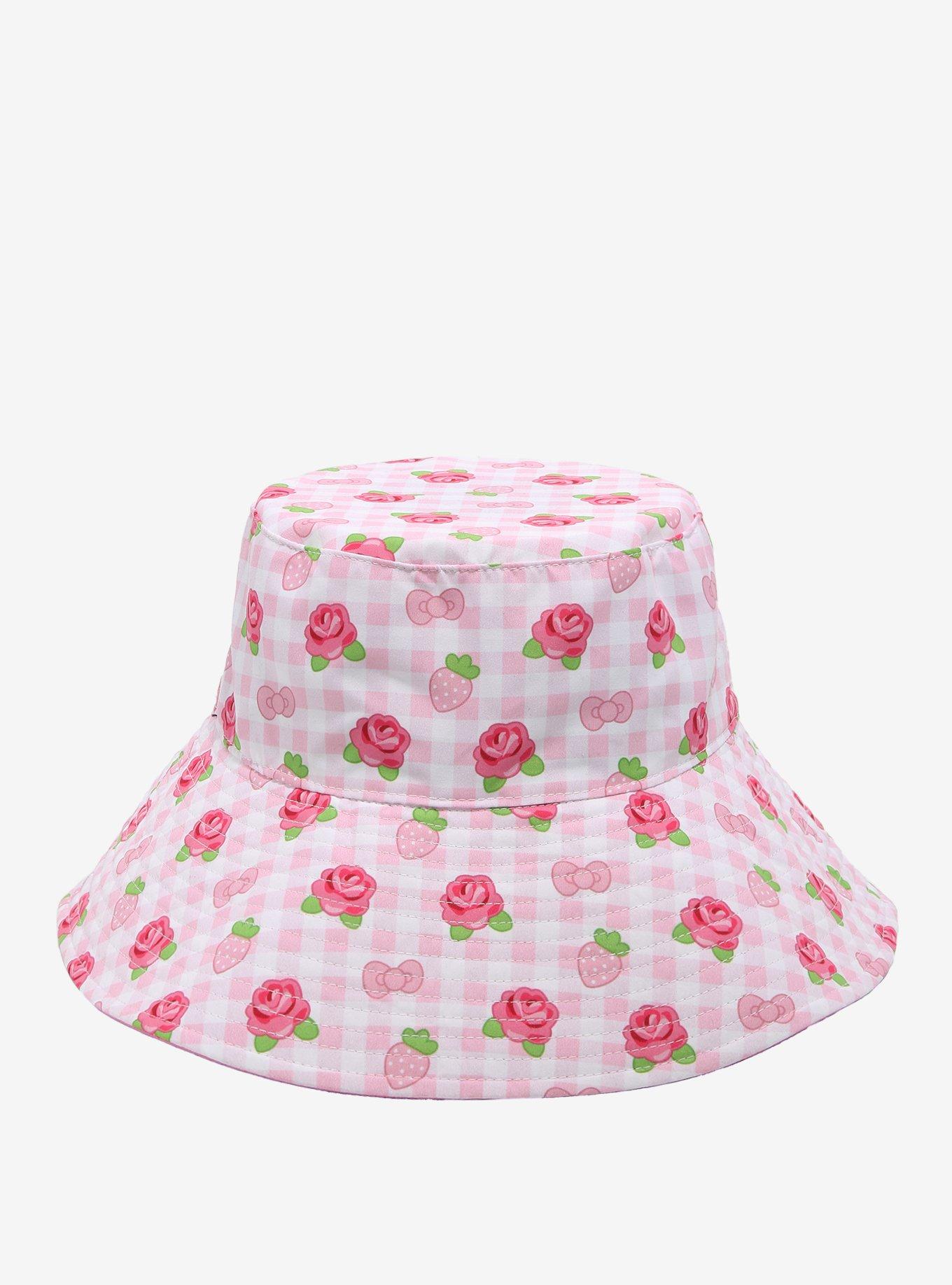 Hello Kitty Pink Gingham Large Bucket Hat, , alternate
