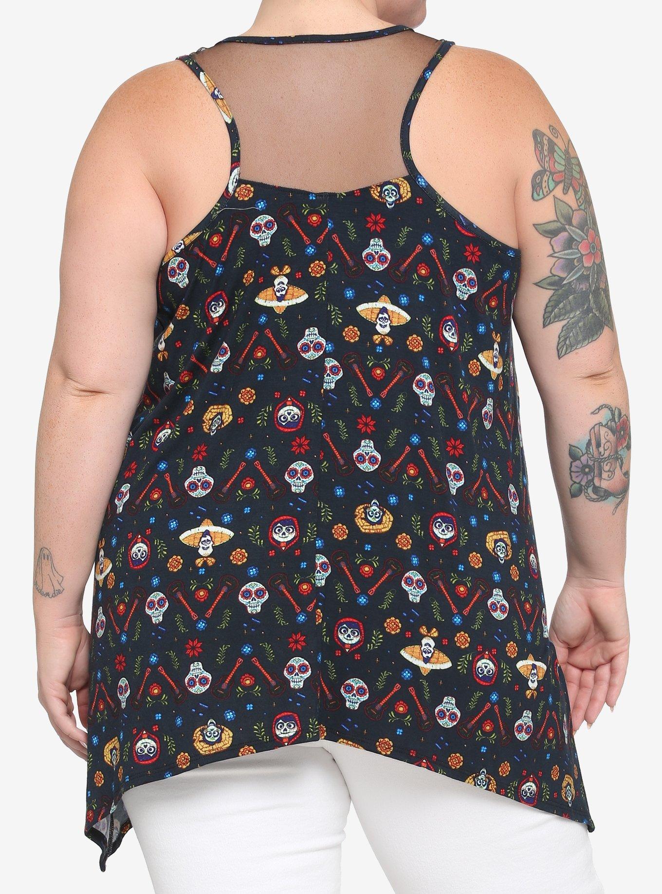 Disney Pixar Coco Shark Bite Girls Tank Top Plus Size, MULTI, alternate