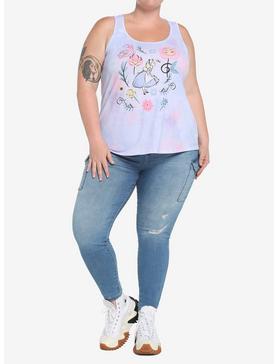 Disney Alice In Wonderland Watercolor Tie-Dye Girls Tank Top Plus Size, , hi-res