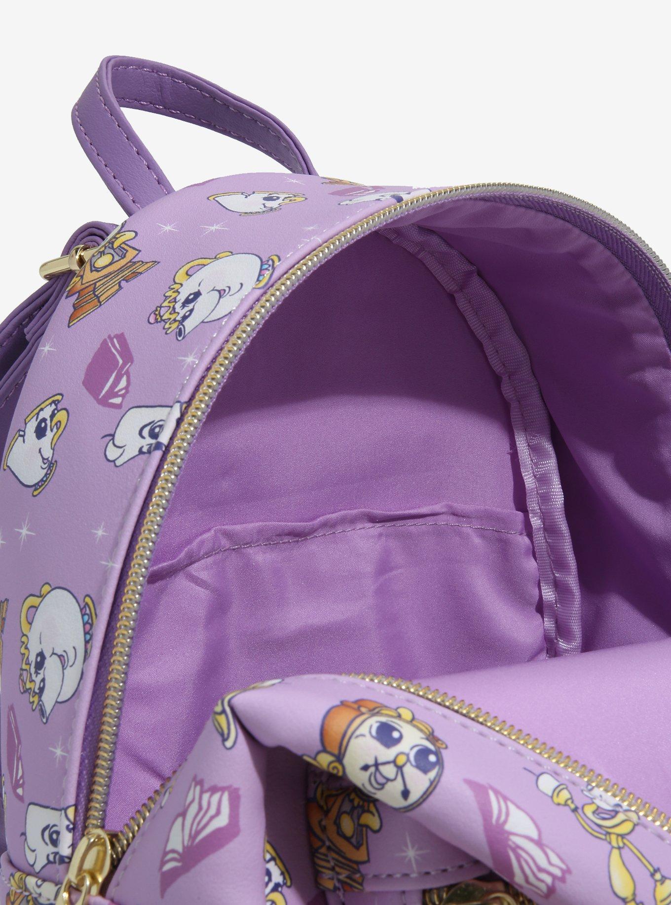 Loungefly Disney Beauty And The Beast Chibi Enchanted Objects Mini Backpack, , alternate