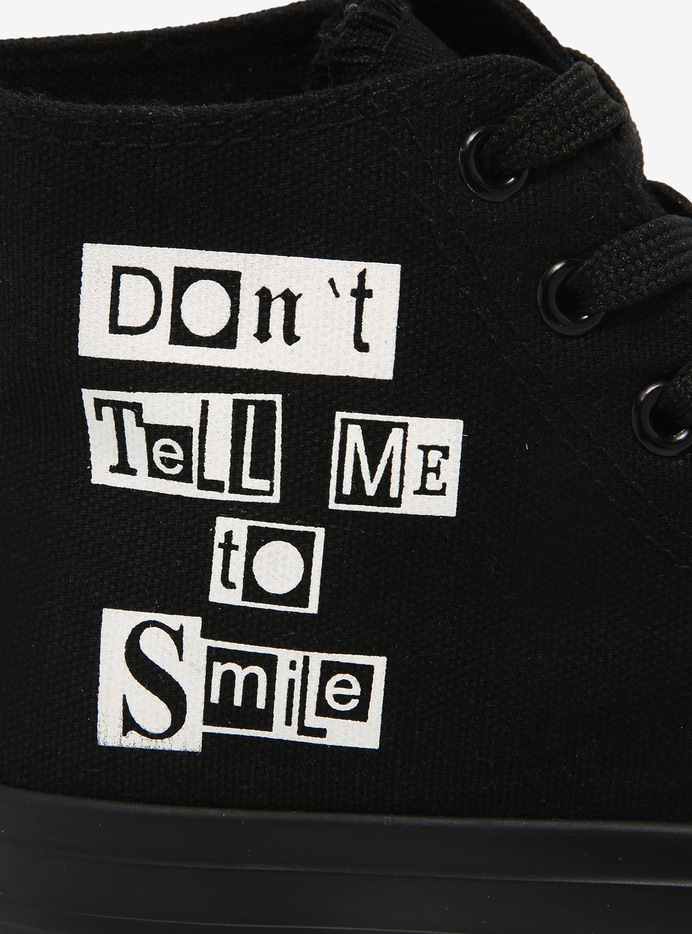 Black Don't Smile Hi-Top Sneakers, MULTI, alternate