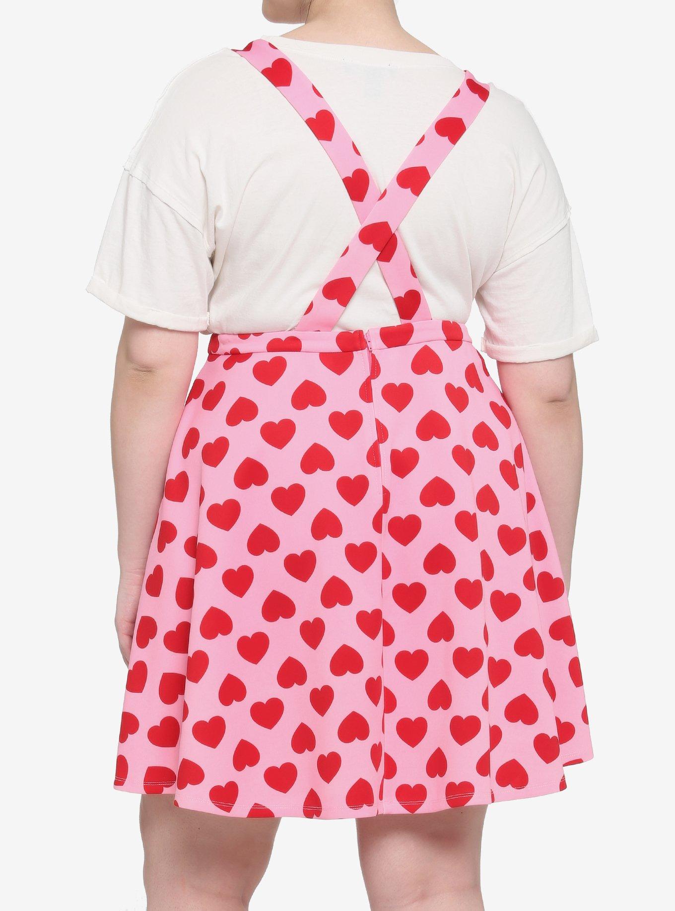 Pink & Red Heart Skirtall Plus Size, MULTI, alternate