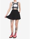 Black Heart Cage Suspender Skirt, BLACK, alternate