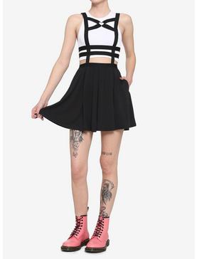 Black Heart Cage Suspender Skirt, , hi-res