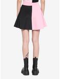 Black & Pink Split Lace-Up Skirt, , alternate