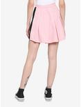 Pink & Black Asymmetrical Pleated Skirt, MULTI, alternate