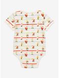 Disney Snow White and the Seven Dwarfs Allover Print Striped Infant One-Piece - BoxLunch Exclusive , RED STRIPE, alternate