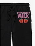 Strawberry Milk Milk Berries Pajama Pants, BLACK, alternate