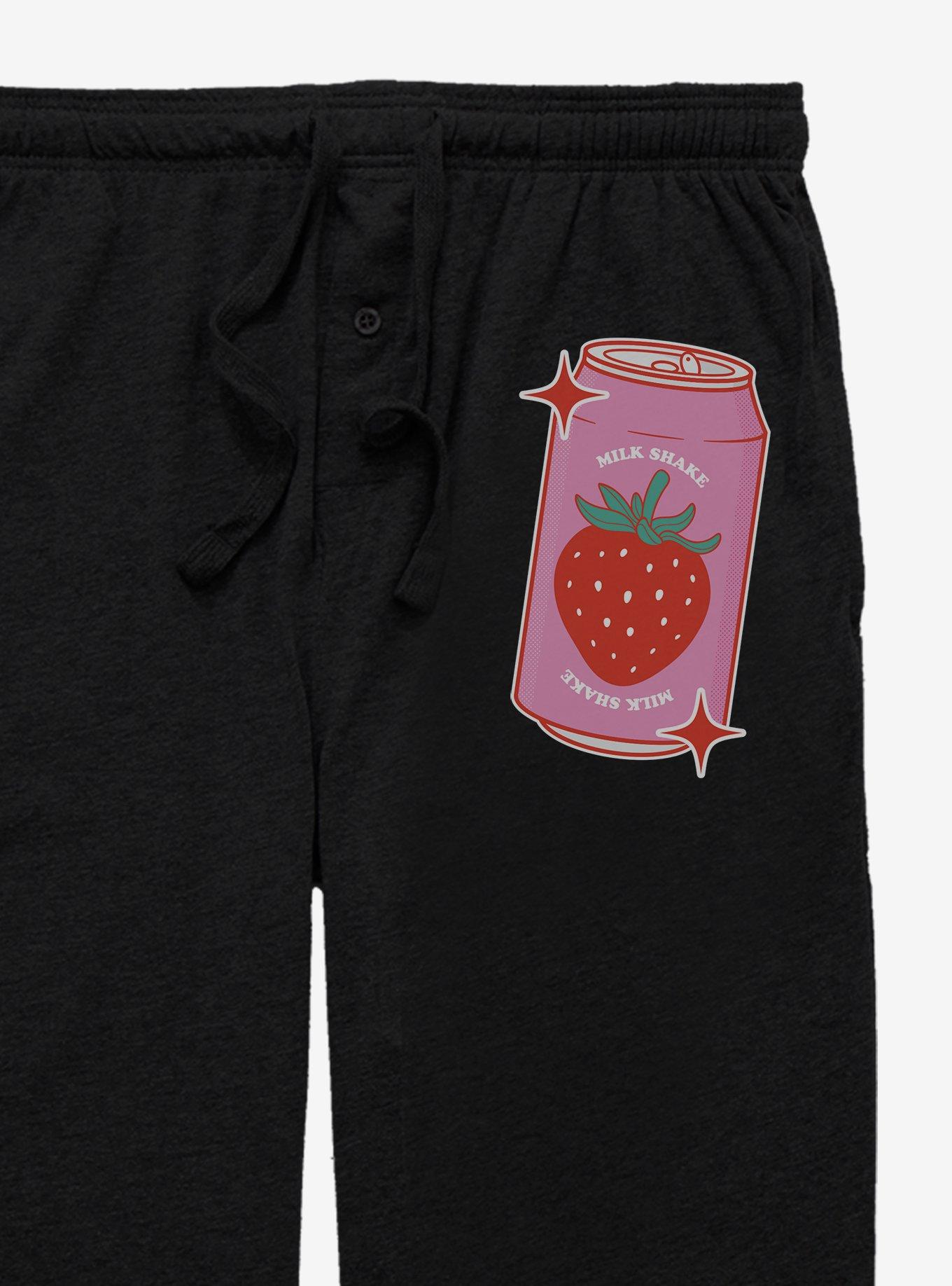 Strawberry Milk Shake It Pajama Pants, BLACK, alternate