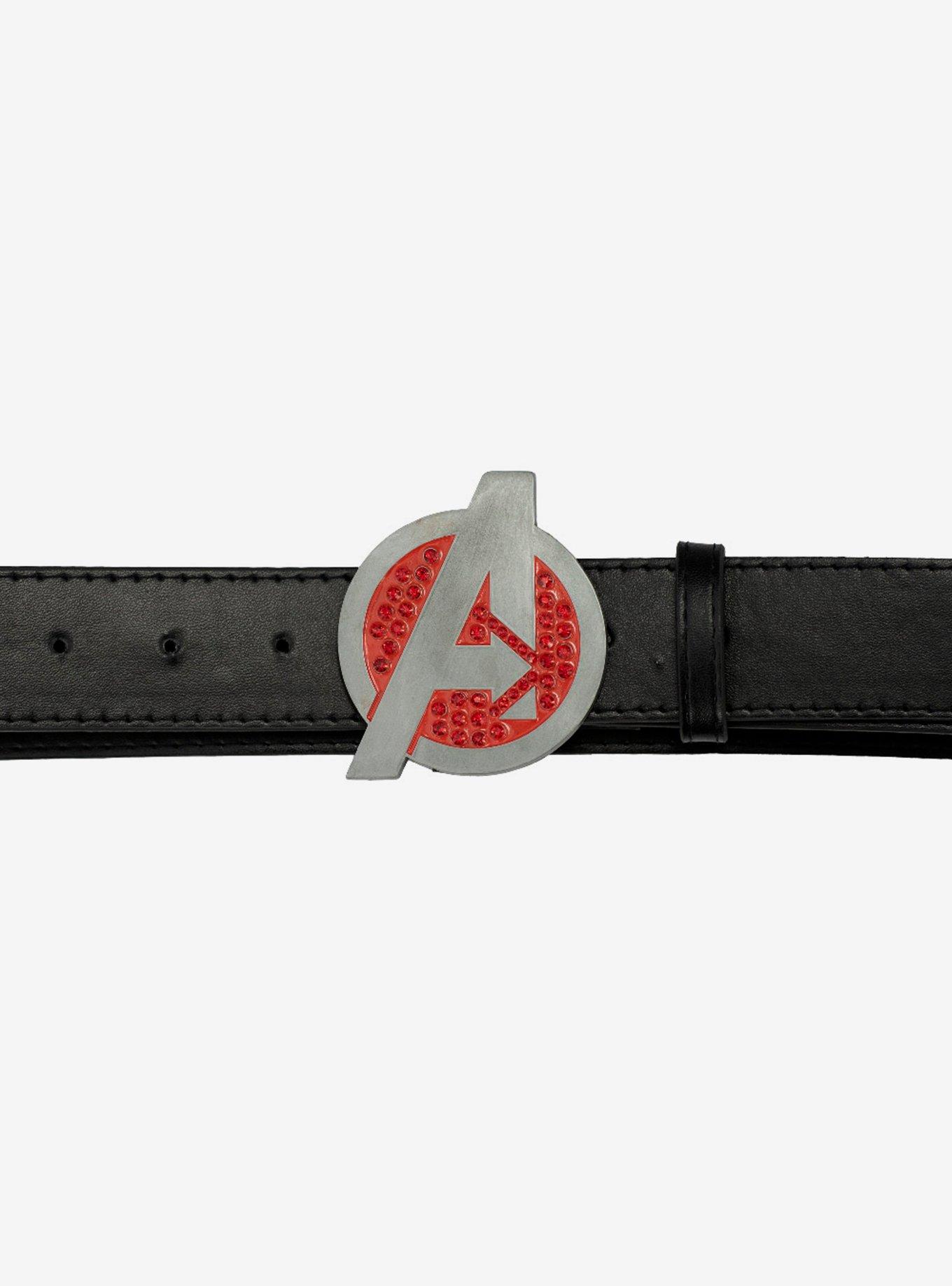 Marvel Comics Avengers Logo Belt, BLACK, alternate