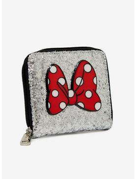 Disney Minnie Mouse Glitter Zip Around Wallet, , hi-res