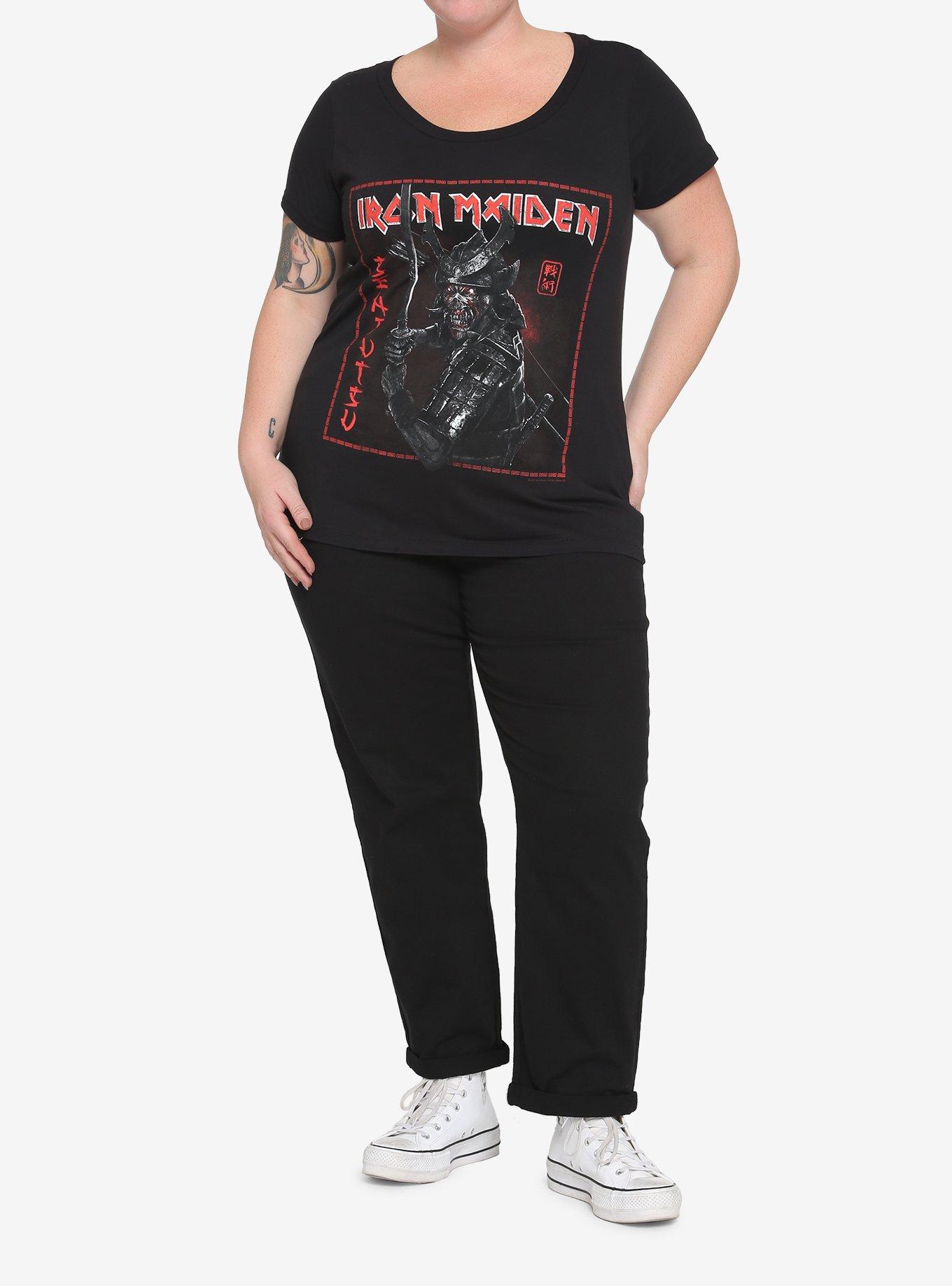 Iron Maiden Senjutsu Album Art Girls T-Shirt Plus Size, BLACK, alternate