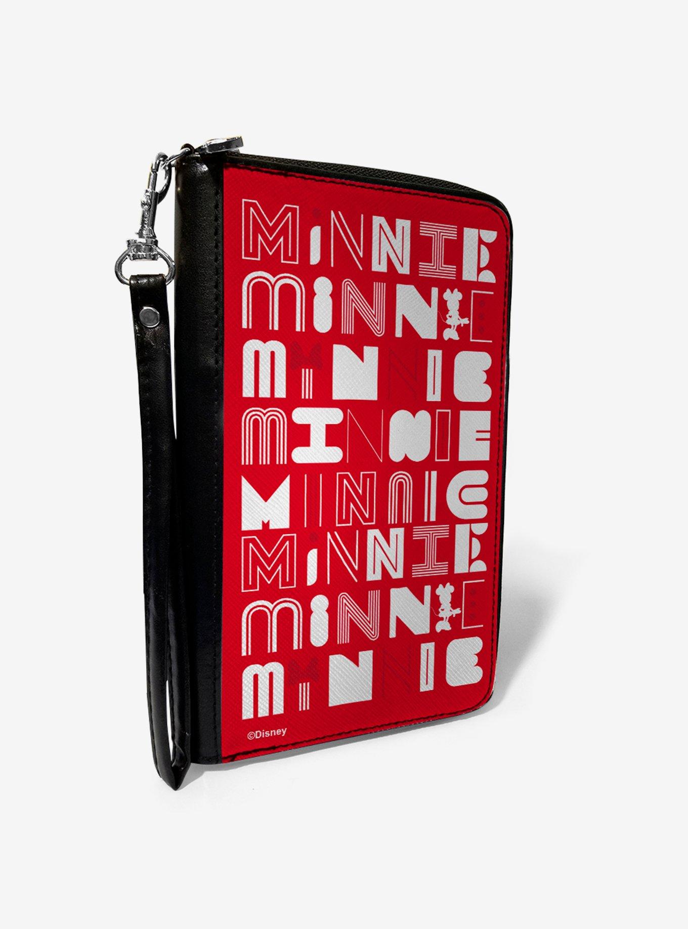 Disney Minnie Mouse Typography Zip Around Wallet, , hi-res