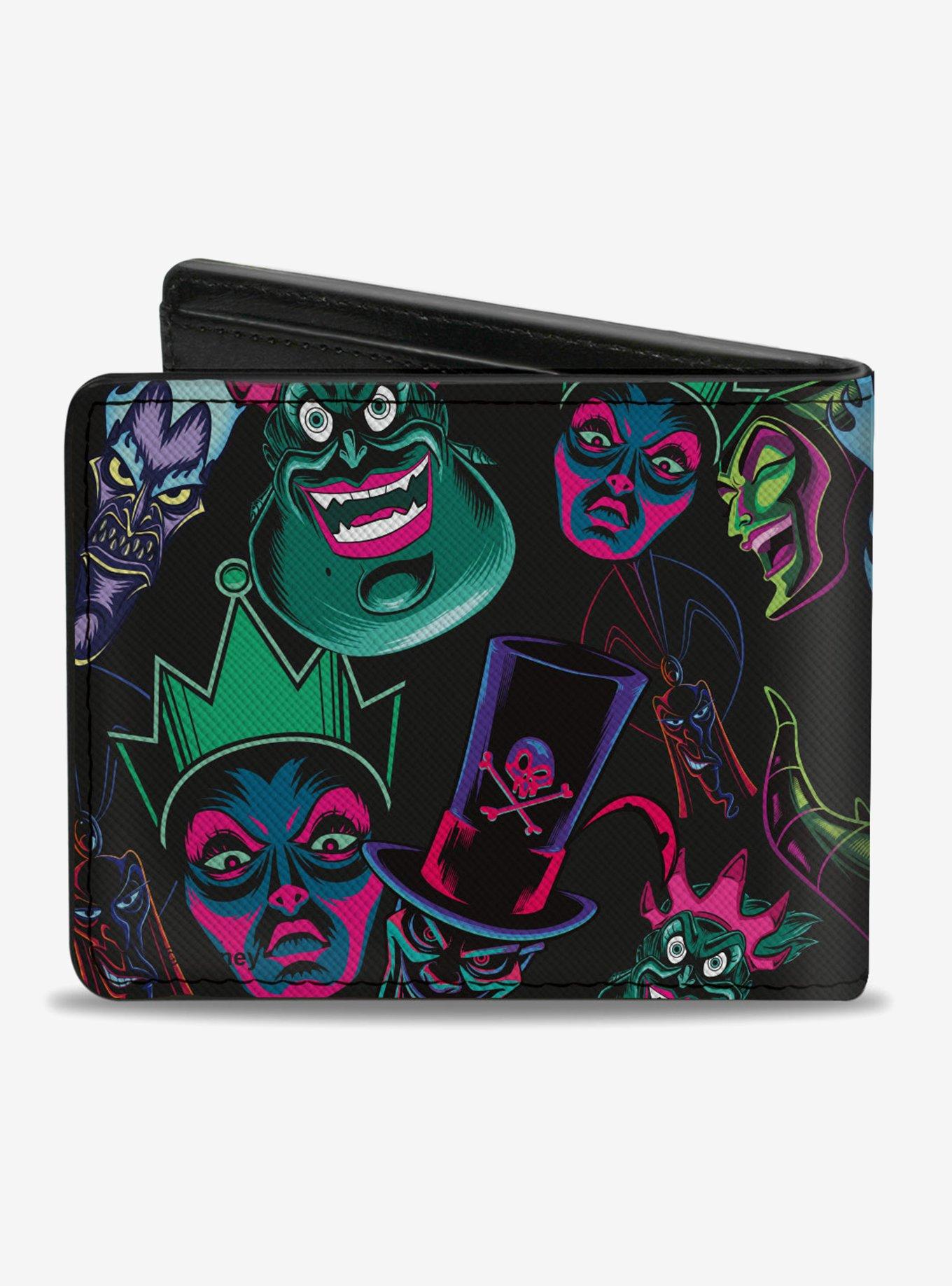 Disney Villains Neon Bifold Wallet, , hi-res