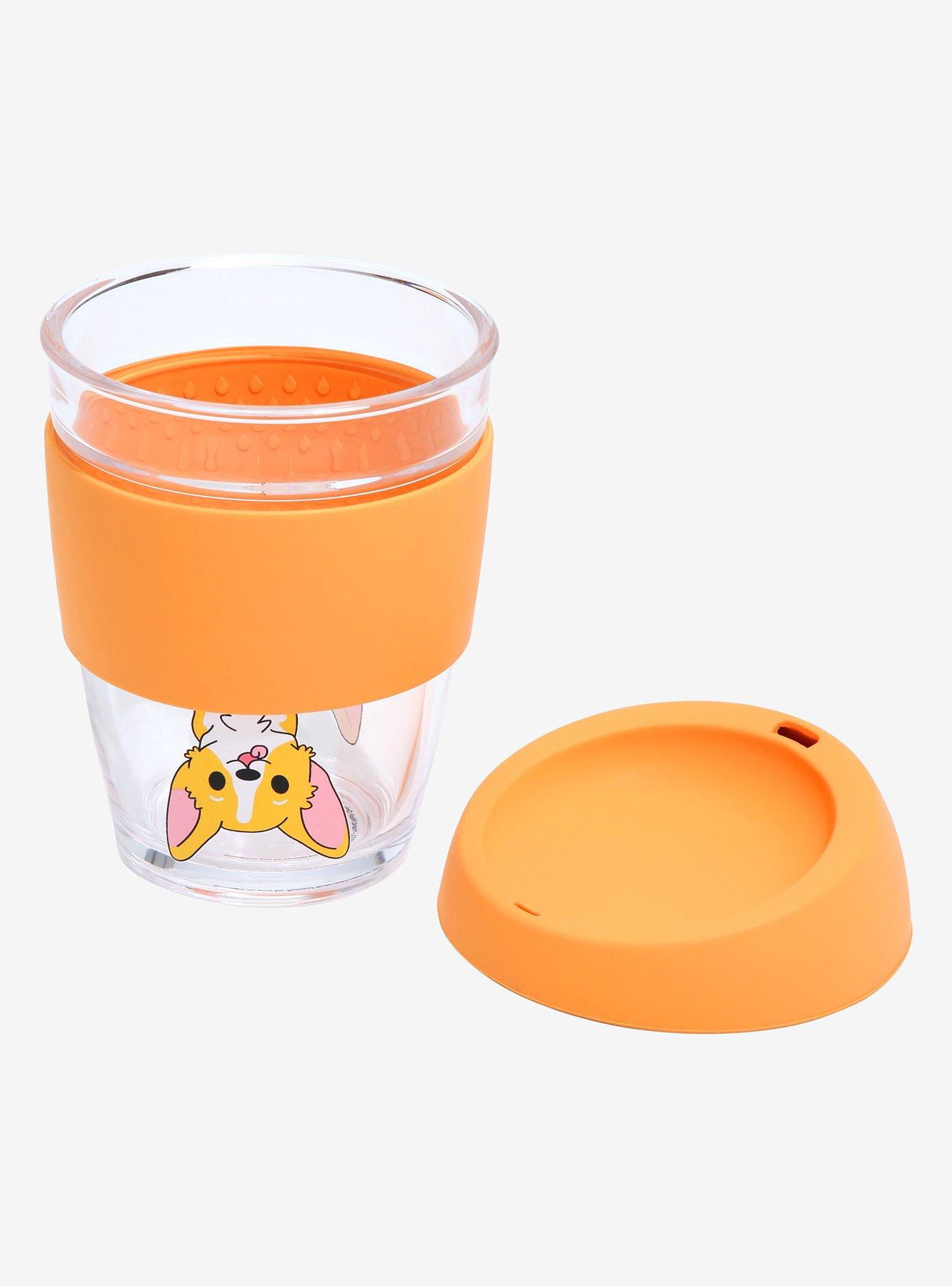 Corgi Glass Travel Mug with Lid, , alternate