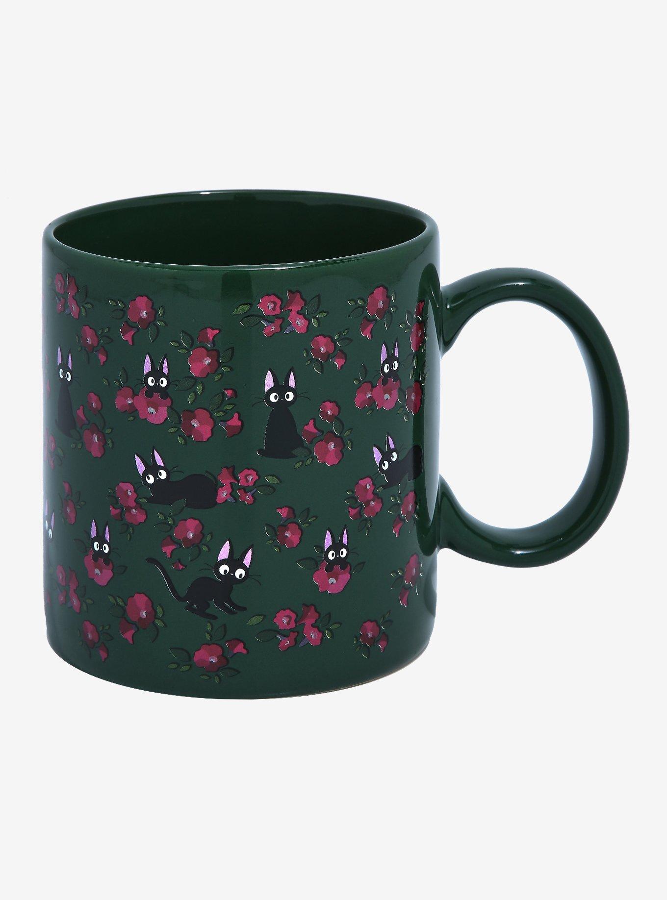 Studio Ghibli Kiki's Delivery Service Jiji Floral Mug - BoxLunch Exclusive, , alternate