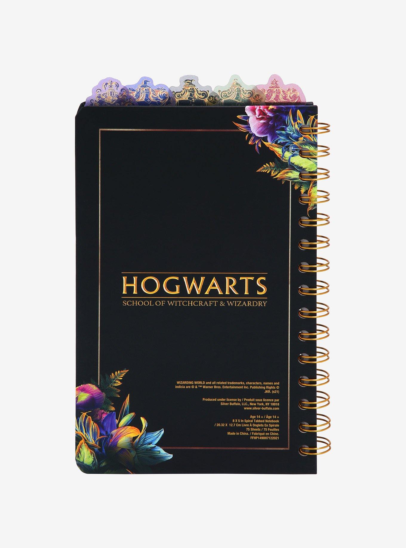 Harry Potter Floral Hogwarts Crest Tab Journal - BoxLunch Exclusive, , alternate