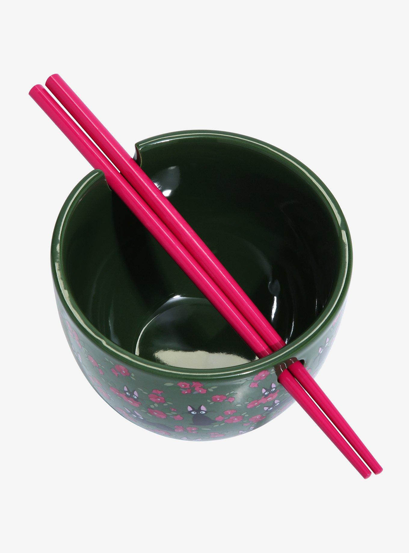 Studio Ghibli Kiki&rsquo;s Delivery Service Jiji & Flowers Ramen Bowl with Chopsticks - BoxLunch Exclusive, , alternate