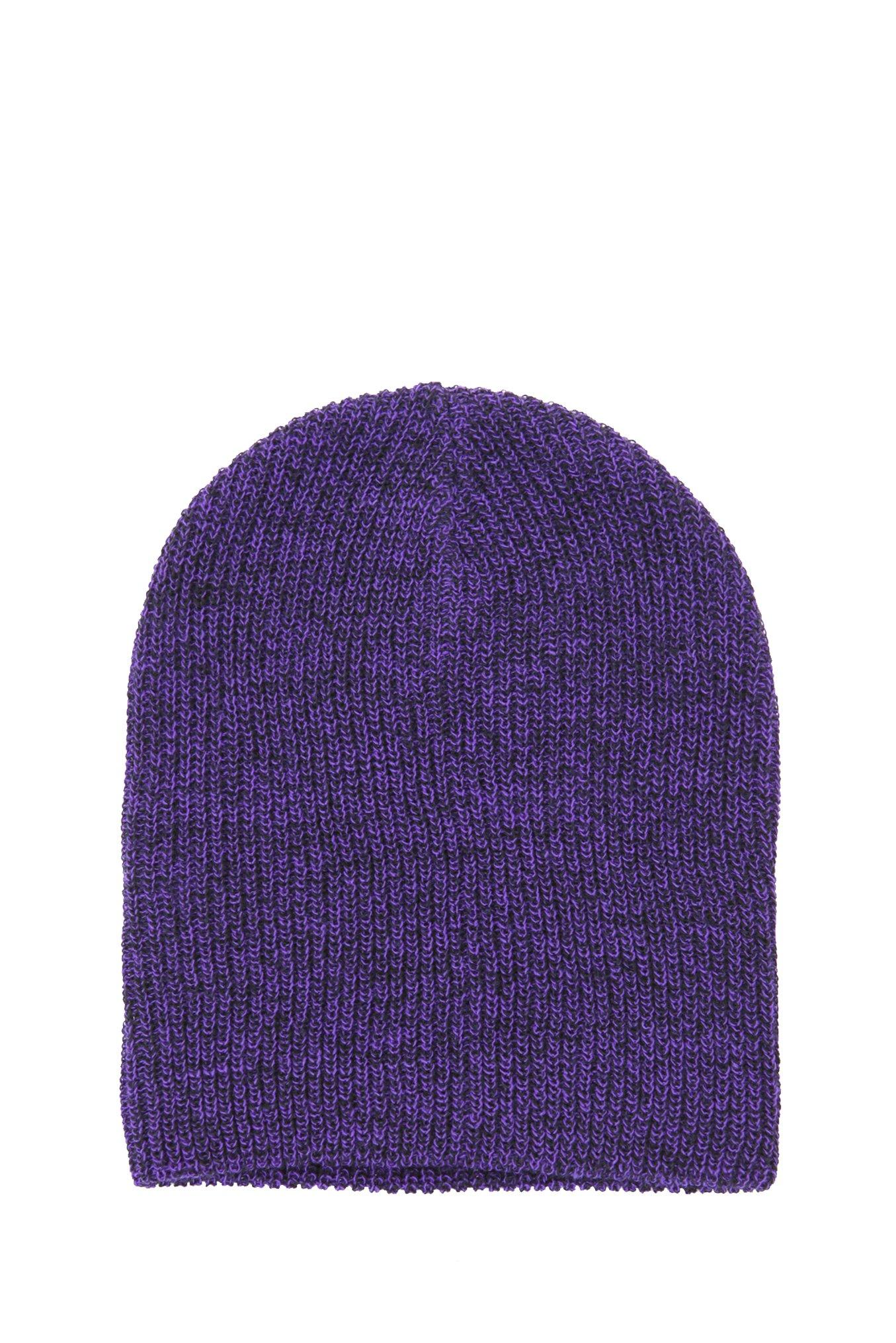 Purple Marled Beanie, , alternate