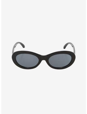 Black Oval Sunglasses, , hi-res