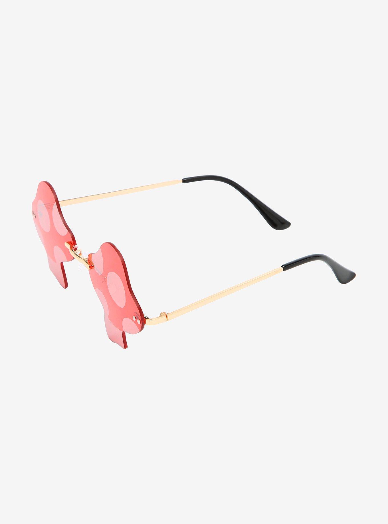 Red Polka Dot Mushroom Sunglasses, , alternate