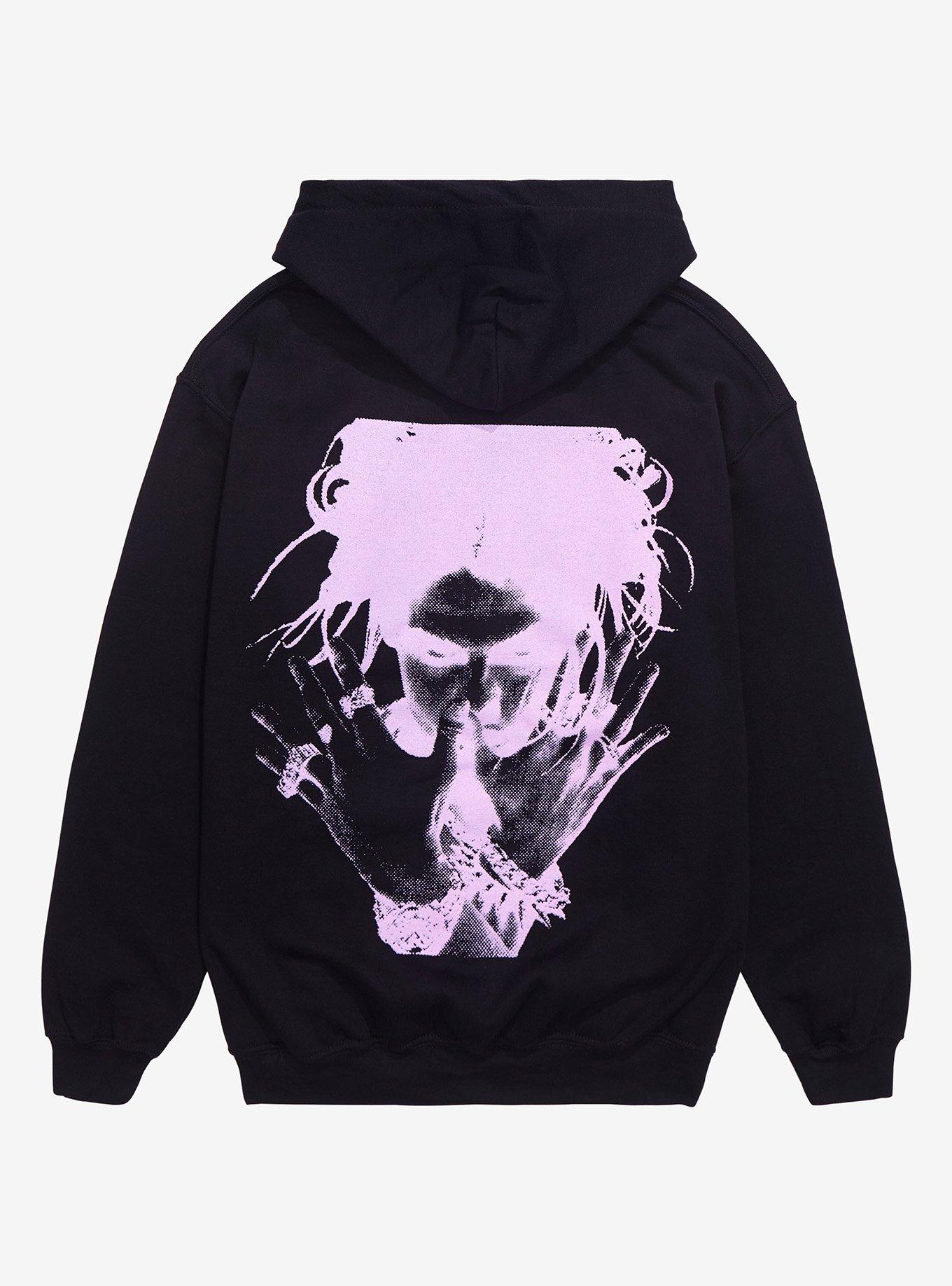 YUNGBLUD Photo Negative Hoodie, BLACK, alternate