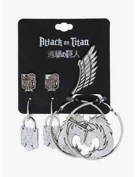 Attack on Titan Eldian Military Crests Earring Set - BoxLunch Exclusive, , hi-res