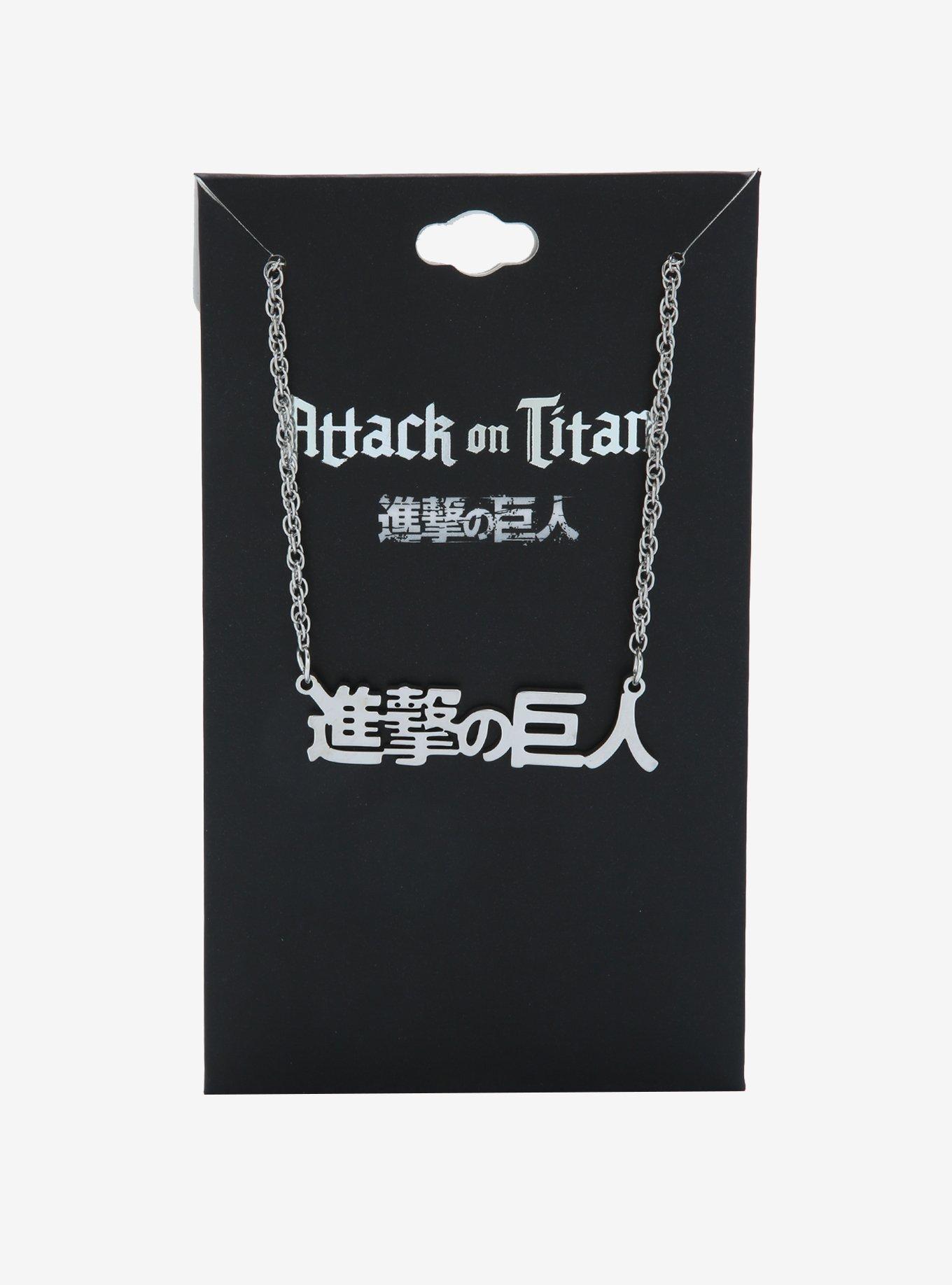 Attack on Titan Kanji Logo Necklace - BoxLunch Exclusive, , alternate