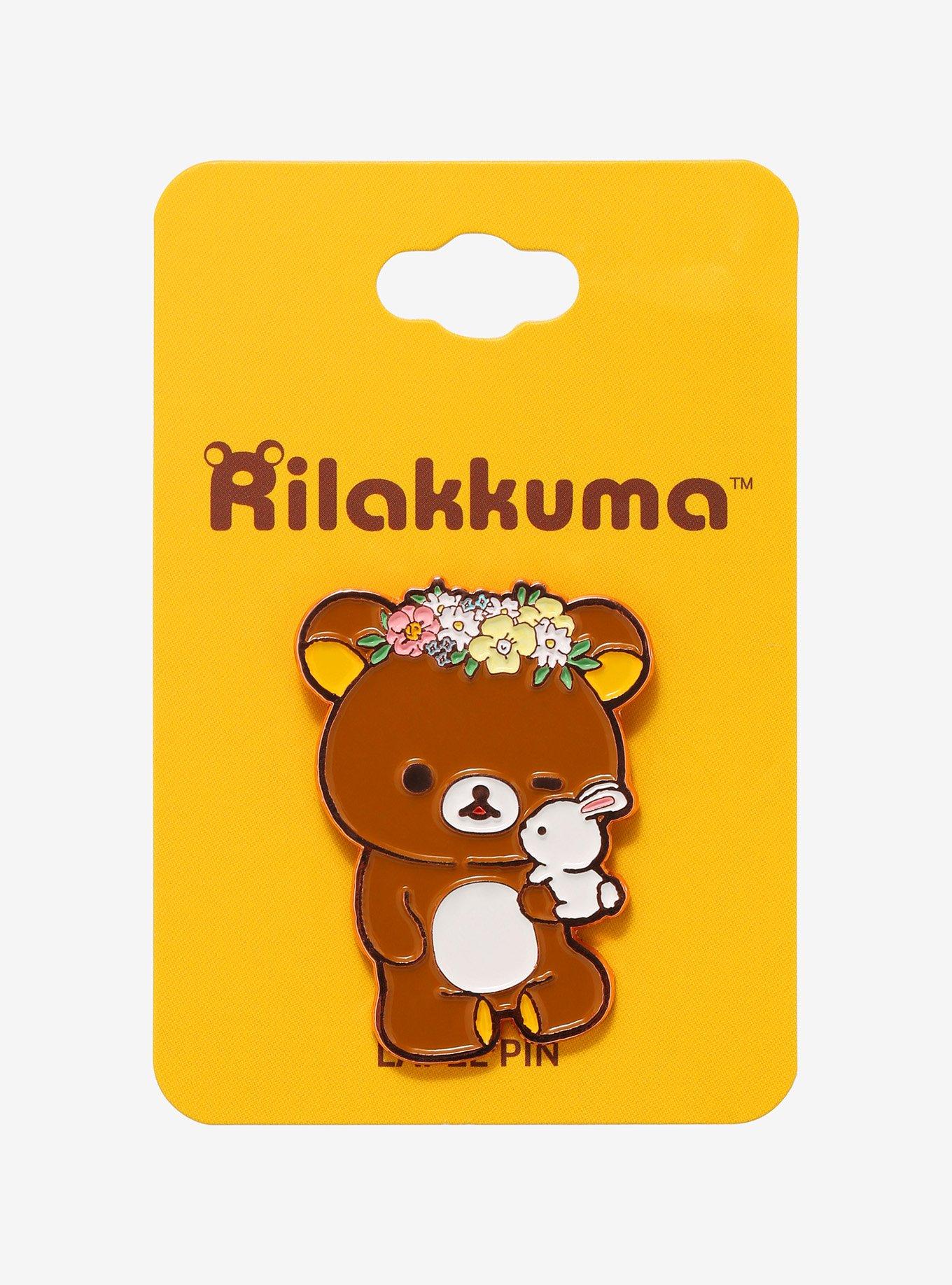 Rilakkuma Flower Crown Enamel Pin, , alternate
