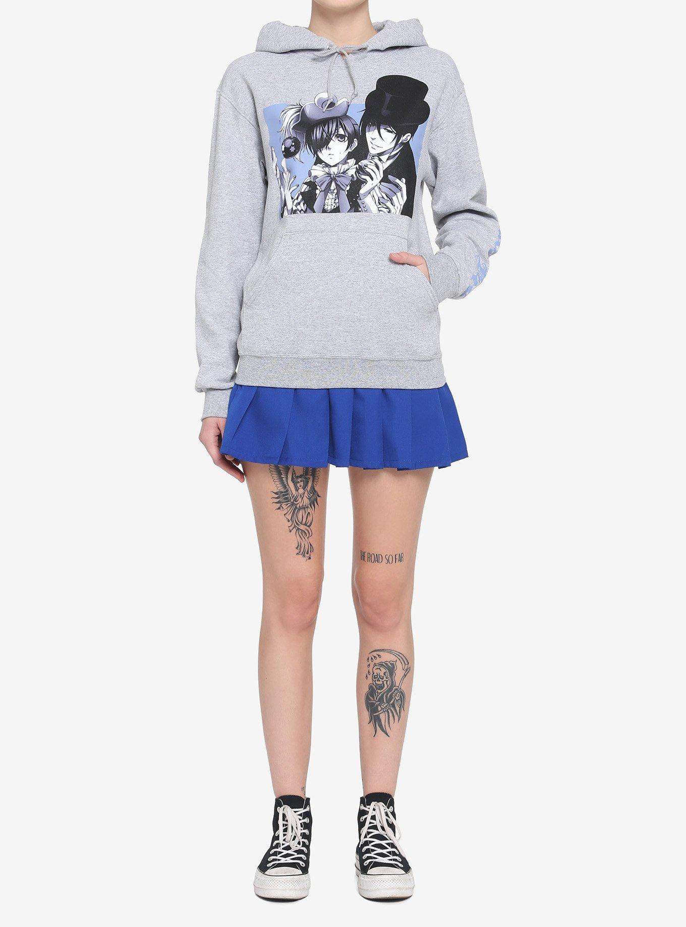 Black Butler Ciel & Sebastian Girls Hoodie, MULTI, alternate