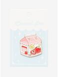 Strawberry Milk Carton Enamel Pin, , alternate